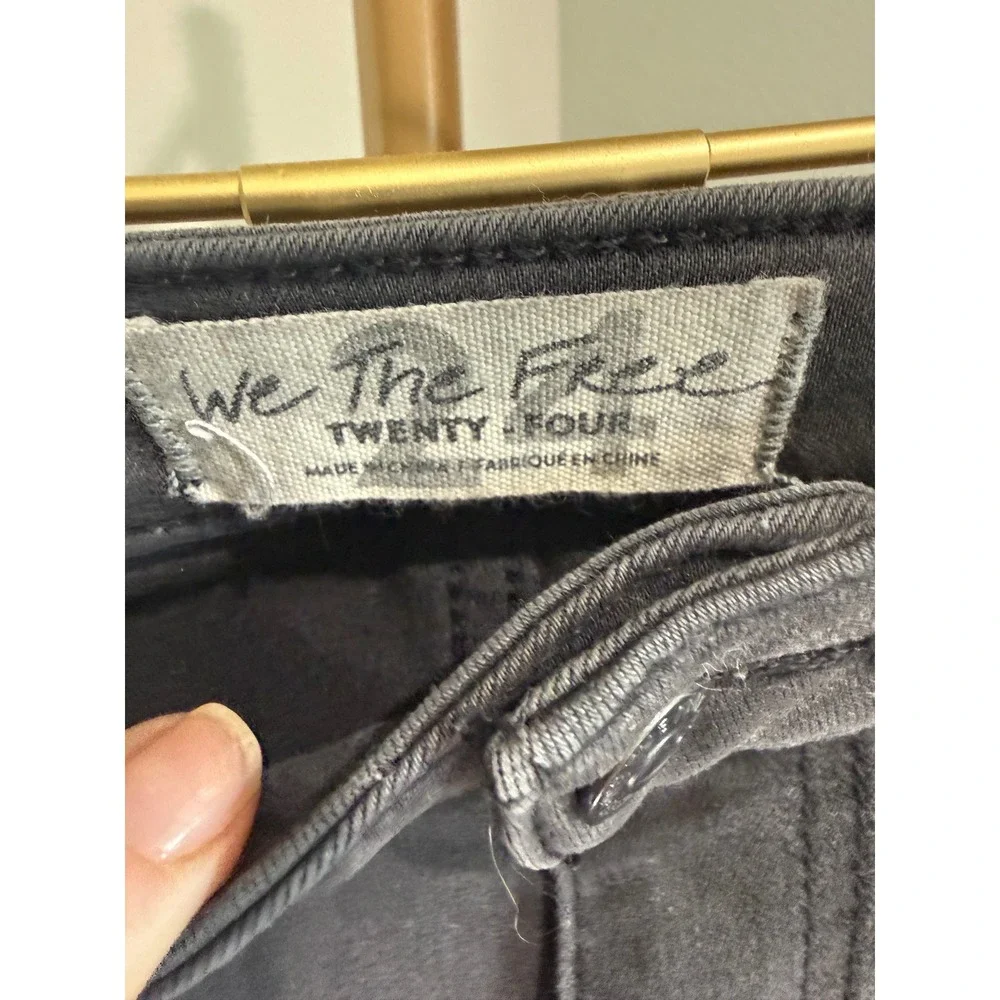 Free People We The Free Just Float On Flare Jeans Faded Black High Rise Size 24